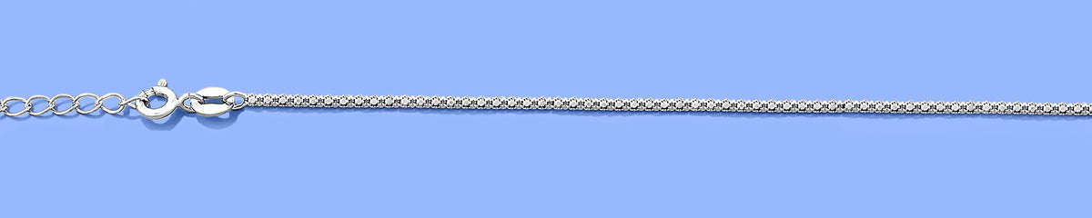 Silver Popcorn Anklet
