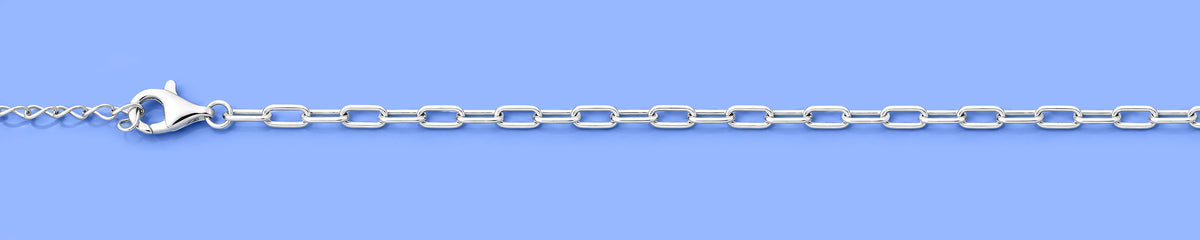 Silver Paperclip Anklet