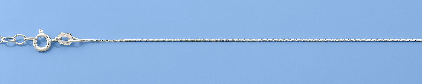 Silver Diamond Cut Anklet