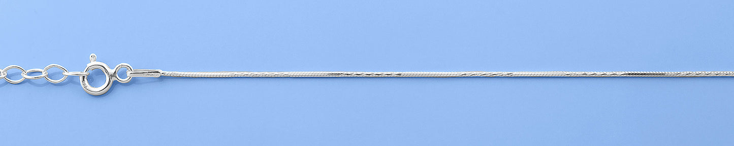 Silver Diamond Cut Anklet