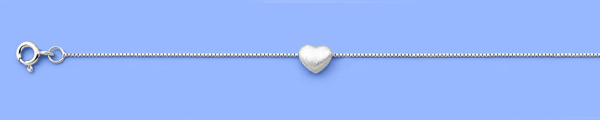 Silver Heart Anklet