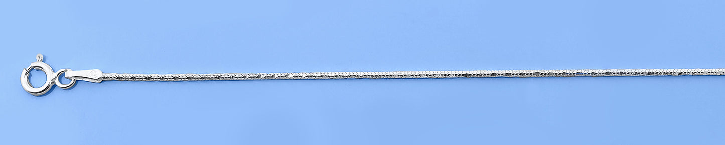 Silver Diamond Cut Anklet