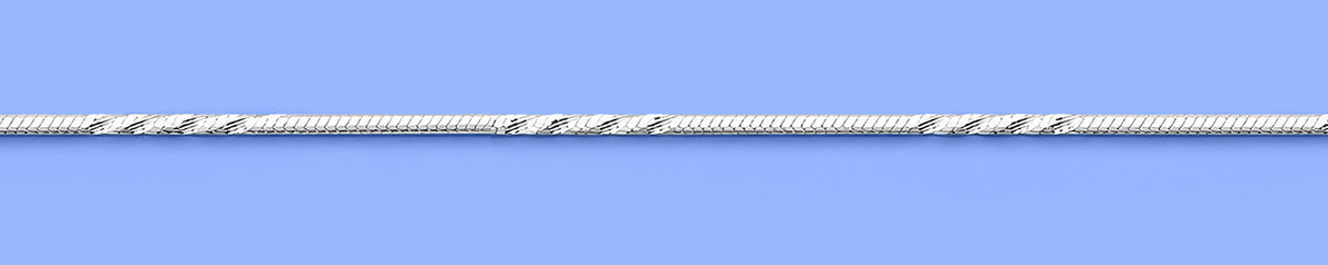 Silver Diamond Cut Anklet