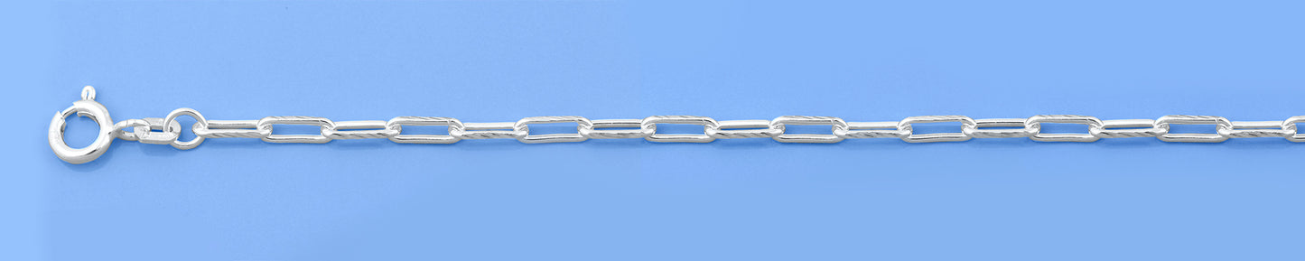Silver Paperclip Anklet