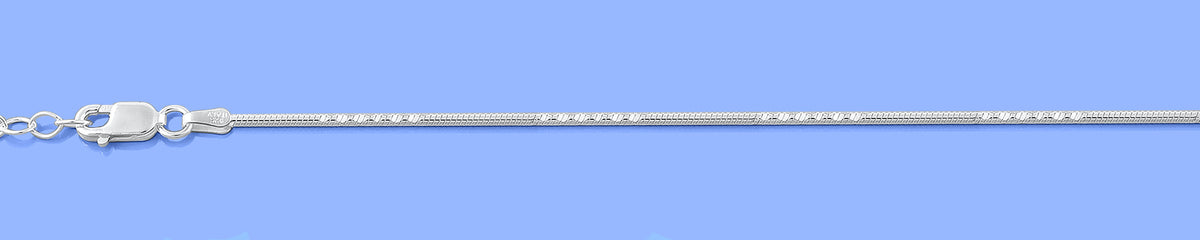 Silver Diamond Cut Anklet