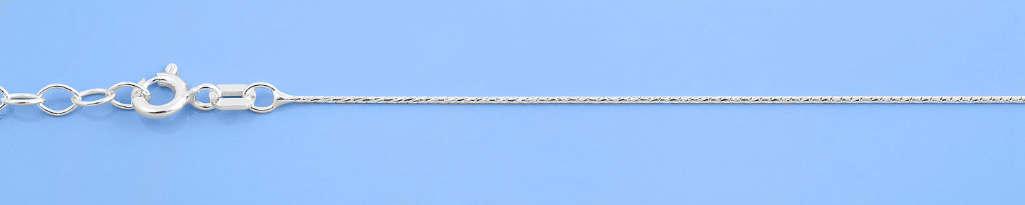 Silver Diamond Cut Anklet