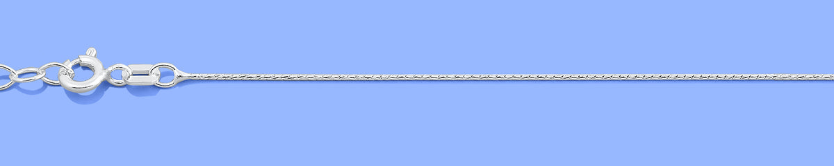 Silver Diamond Cut Anklet