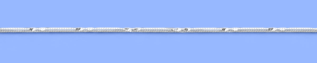 Silver Diamond Cut Snake Chain Anklet