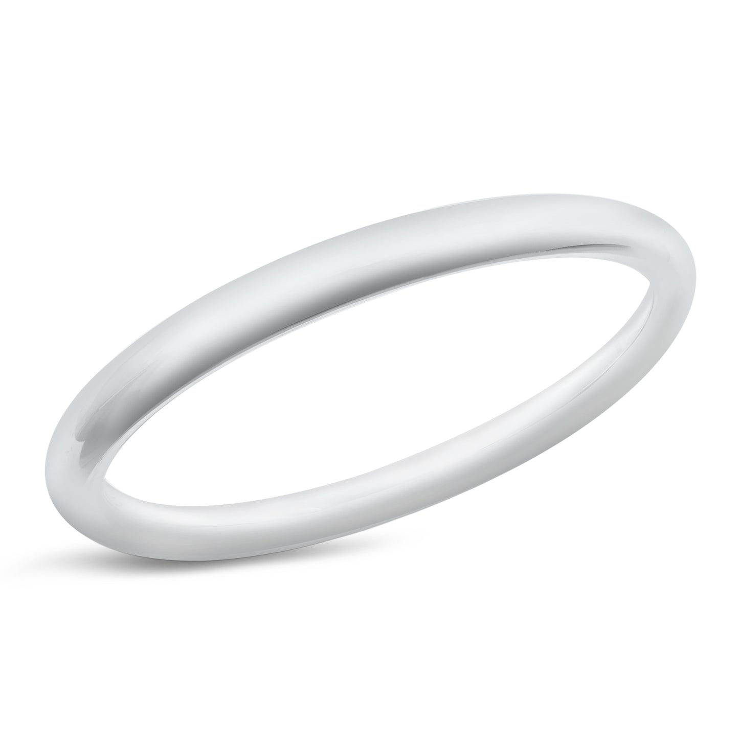 Silver Bangle Bracelet - 7 mm