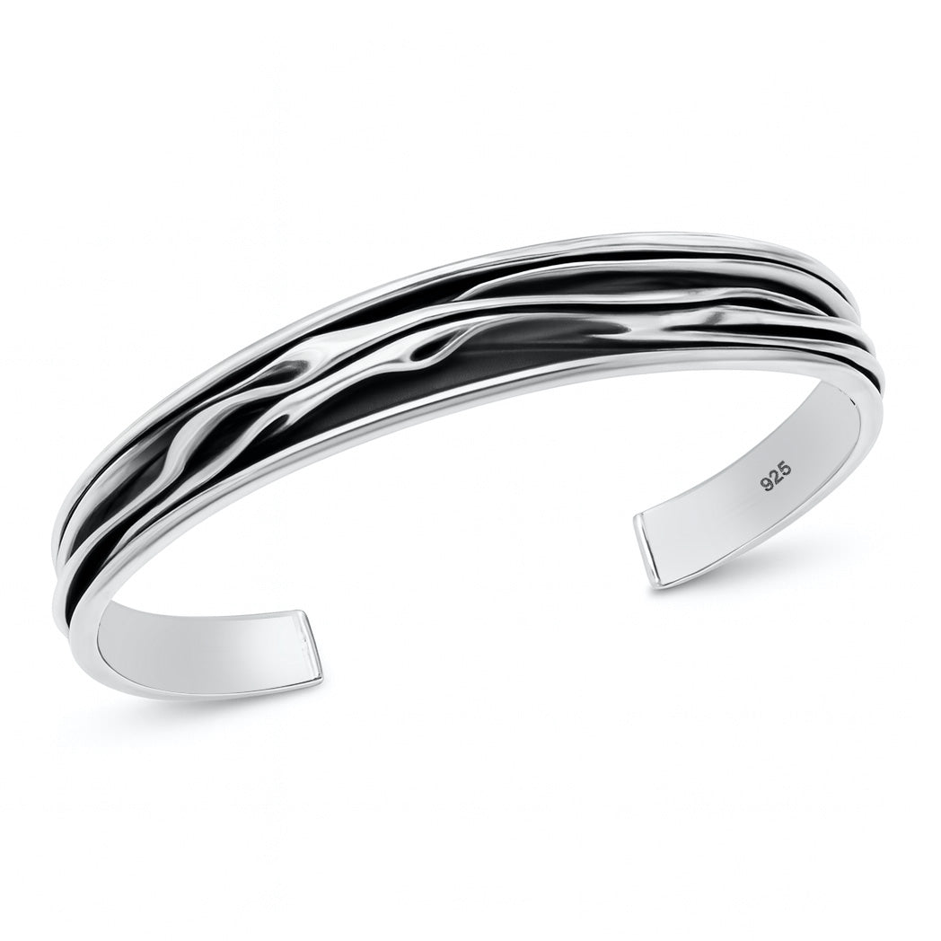 Silver Wave Bangle