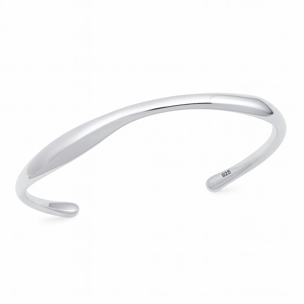Silver Abstract Cuff Bracelet