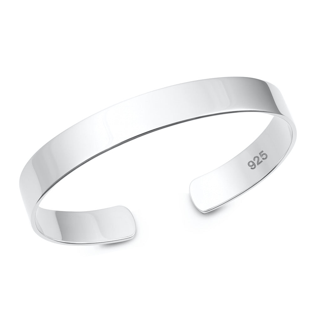 Silver Flat Cuff Bracelet