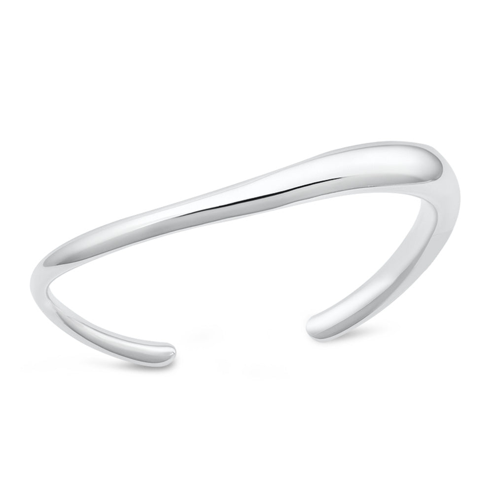 Silver Asymmetrical Cuff Bracelet