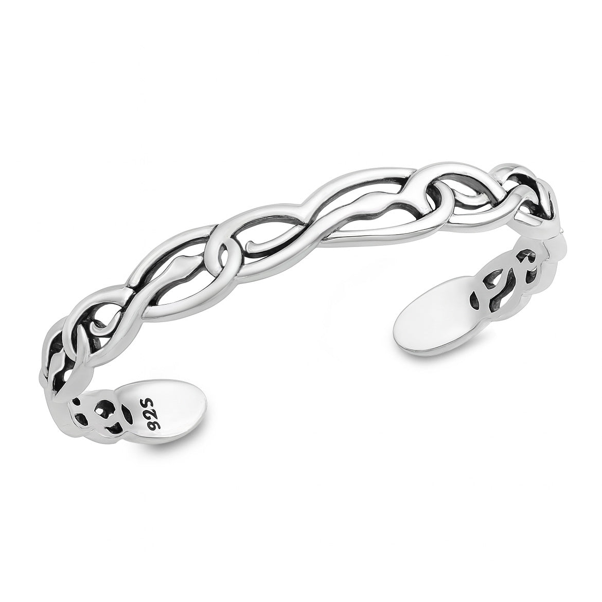 Silver Snakes Cuff Bracelet