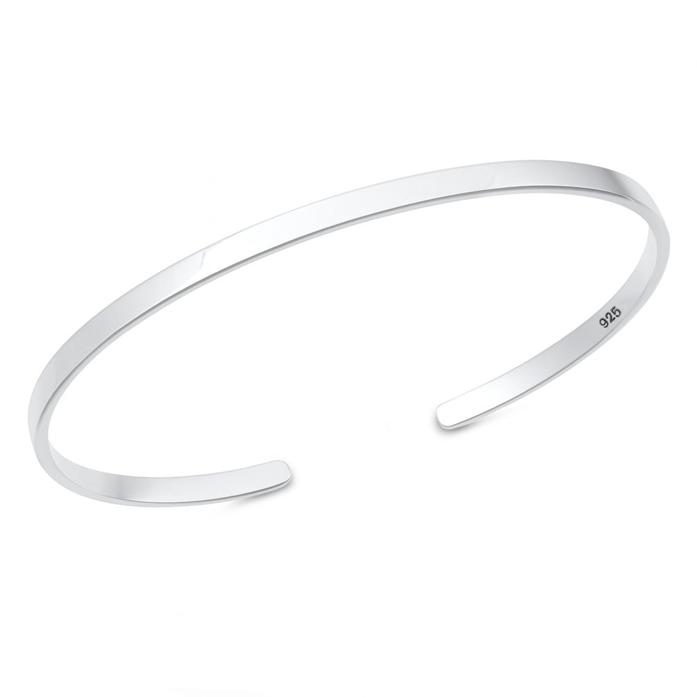 Silver Flat Cuff Cuff Bracelet