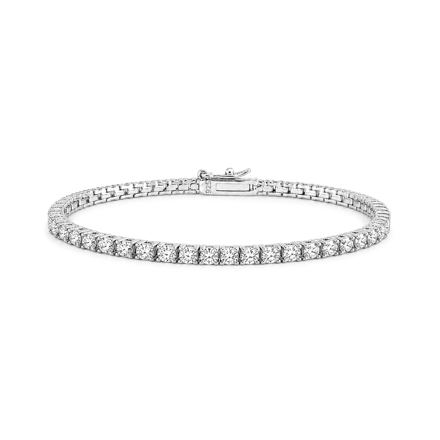 Silver Lab-Grown Diamond Tennis Bracelet 2.5mm
