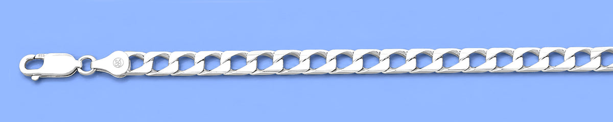 Silver Italian Bracelet - Square Curb 200
