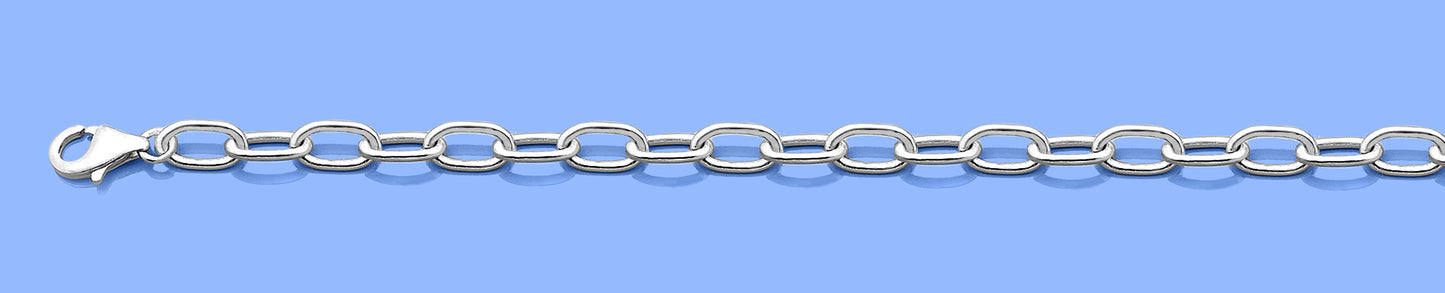 Silver Oval Link Bracelet