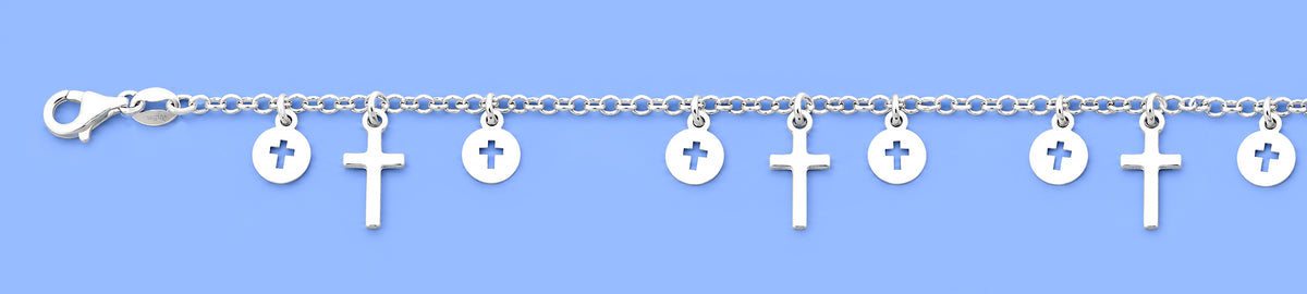 Silver Bracelet - Cross