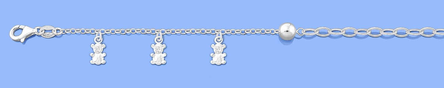 Silver Bracelet - Teddy Bears