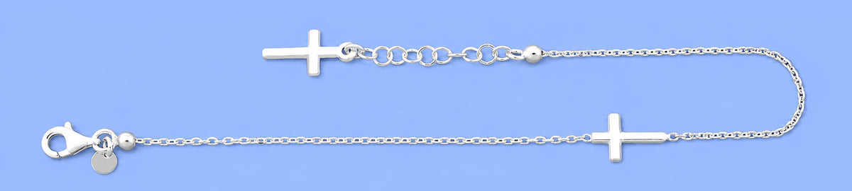 Silver Bracelet - Cross