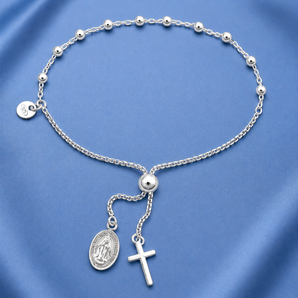 Silver Rosary Bracelet