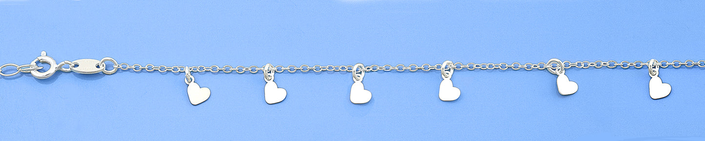Silver Bracelet - Hearts