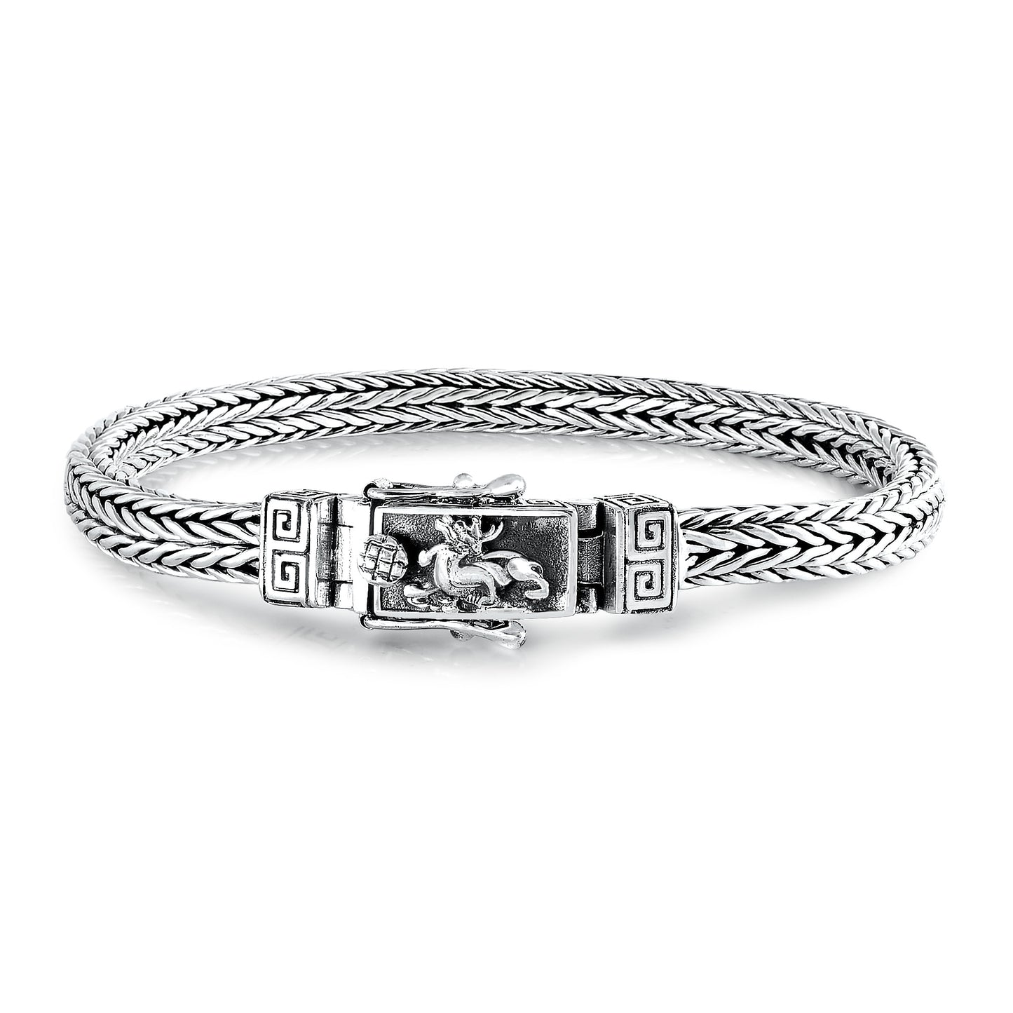 Silver Handmade Thai Weave Bracelet