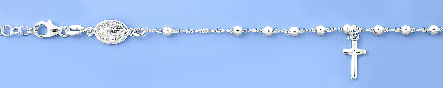 Silver Rosary Bracelet