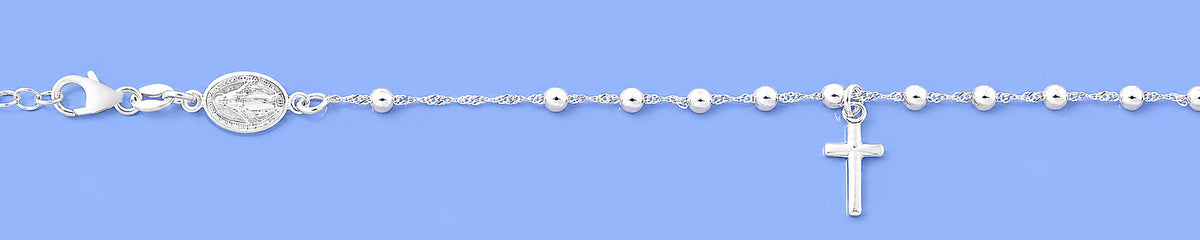 Silver Rosary Bracelet