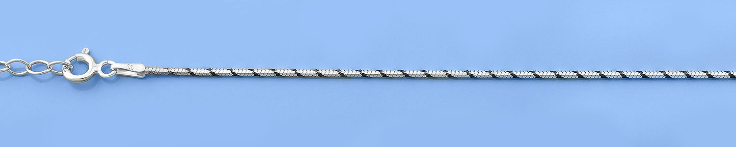 Silver Diamond Cut Anklet
