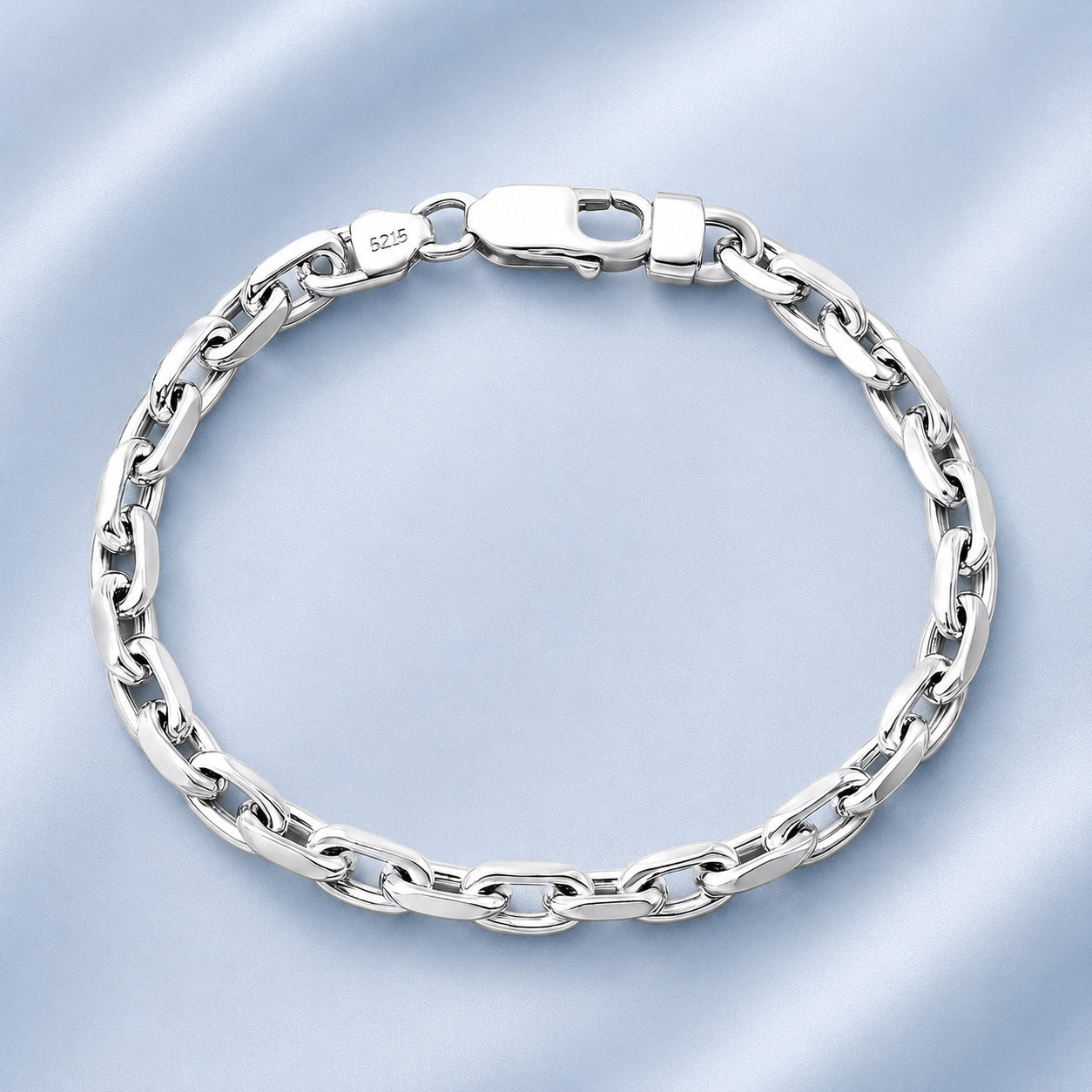 Silver Anchor Chain Bracelet