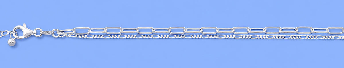 Silver Double Chain Bracelet