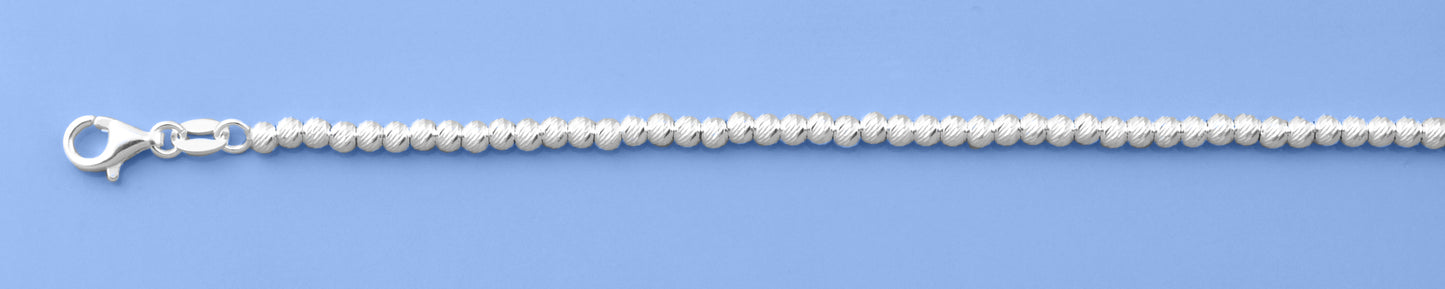 Silver Diamond Cut Bracelet