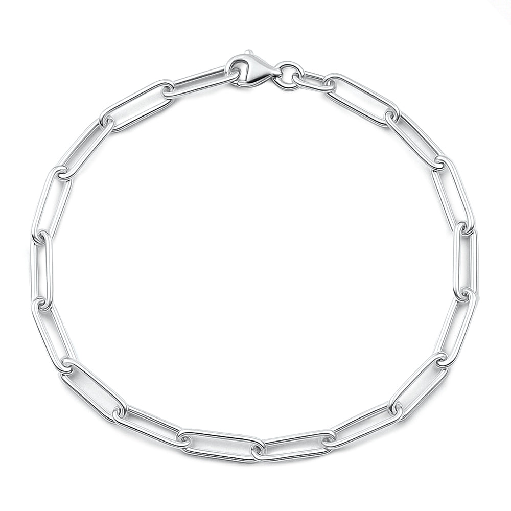 Silver Paperclip Bracelet
