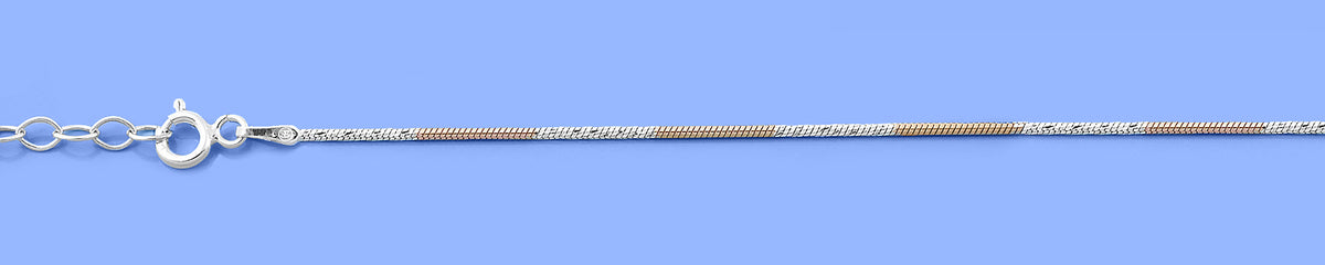 Silver Two Tone Anklet
