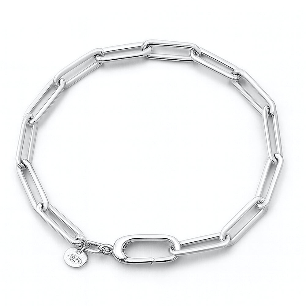 Silver Paperclip Bracelet