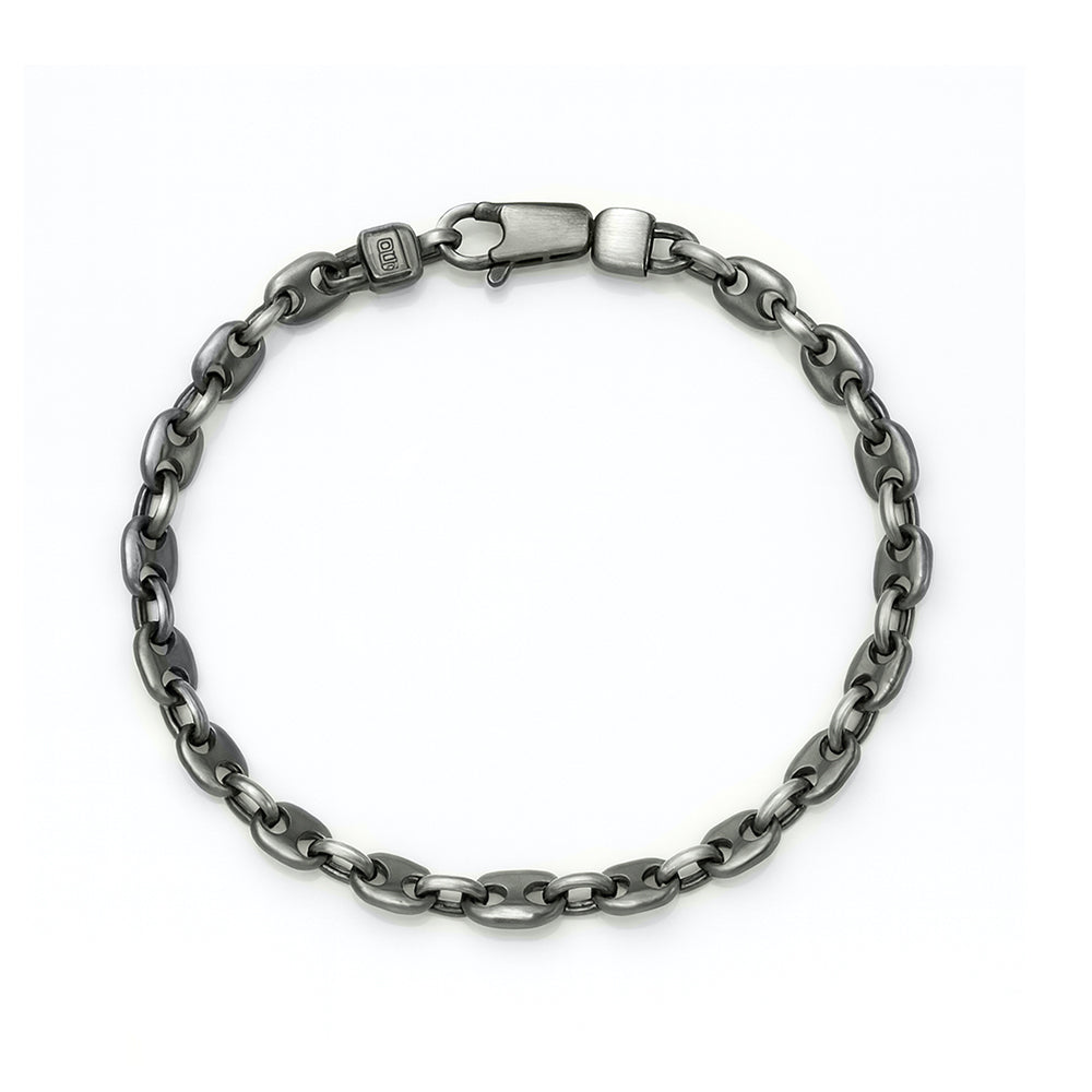 Silver Mariner Gunmetal Chain Bracelet