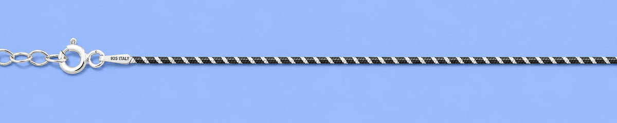 Silver Black Snake Chain Bracelet