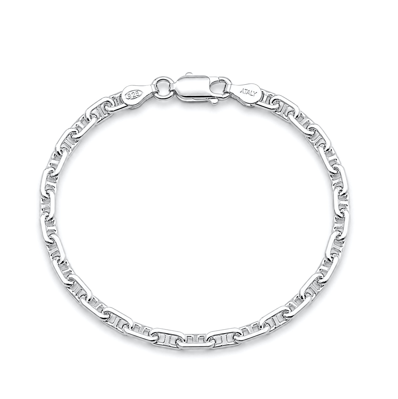 Silver Mariner Anchor Bracelet