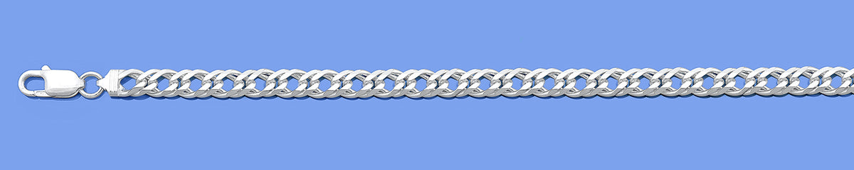 Silver Double Link Rombo Bracelet 080