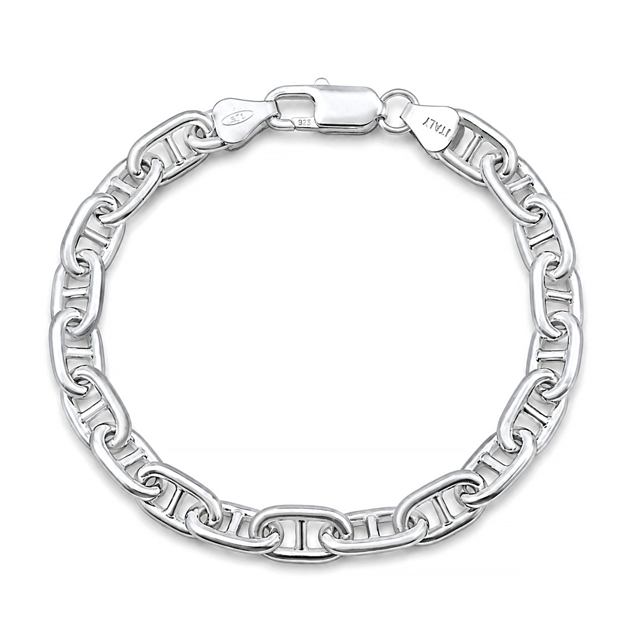 Silver Anchor Chain Bracelet