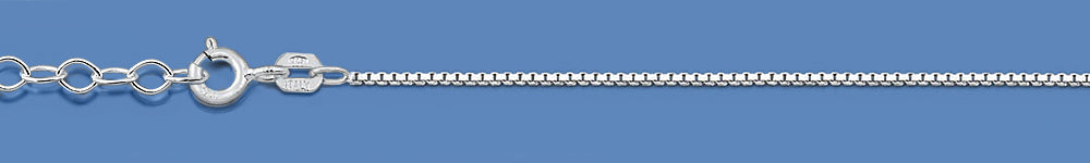 Silver Box Chain With Extension 015 - 16"+2"