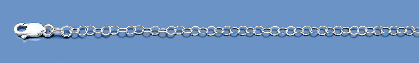 Silver Round- Wire Round Rolo Chain 050