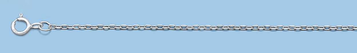 Silver Rhodium Plated Cable Chain - 1.1 mm