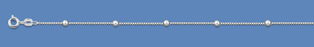 Silver Italian Chain - Box with Beads