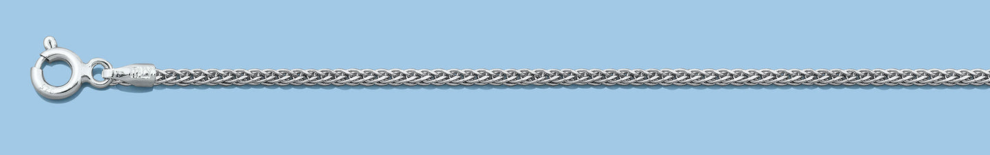 Silver Rhodium Plated Spiga Chain - 1.4mm