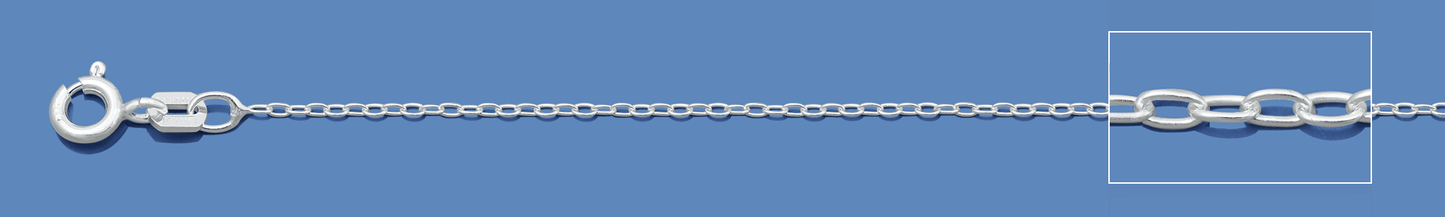 Silver Round-Wire Oval Cable Chain 025 - 18"