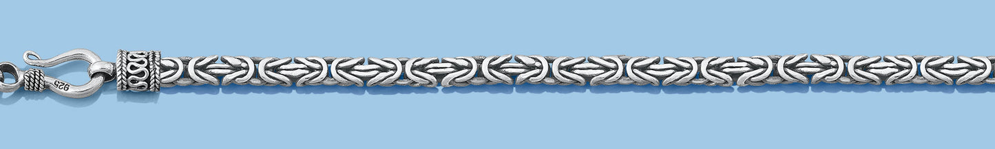 Silver Byzantine Bali Chain - 3.6 mm