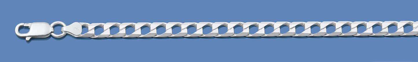 Silver Italian Chain - Square Curb 150